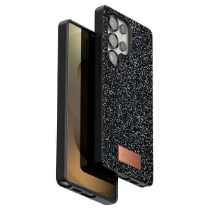 Onegif Samsung Galaxy S25 Ultra Bright Simli Kapak - Siyah