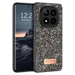 Onegif Xiaomi Redmi Note 14 Pro 4G Bright Simli Kapak - Gümüş