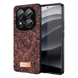 Onegif Xiaomi Redmi Note 14 Pro 5G Bright Simli Kapak - Derin Mor