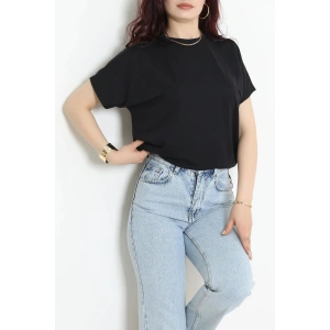 Örme Modal Çıtçıtlı Bluz Siyah - 71335.1567.