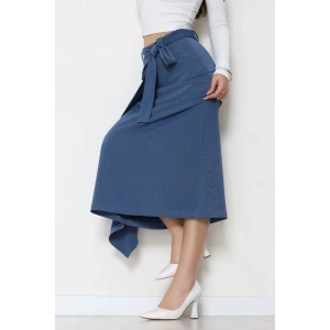 Ottoman Kuşaklı Etek İndigo - 60623.2126.