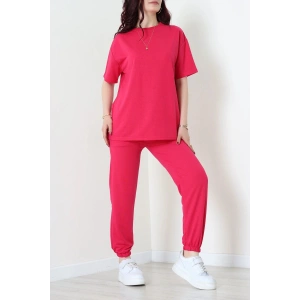 Oversize İki İplik Wortex Takım Fuşya - 80318.1878.