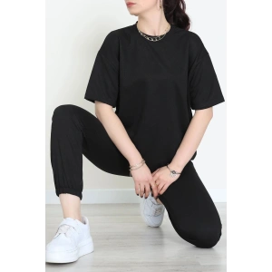 Oversize İki İplik Wortex Takım Siyah - 80318.1878.