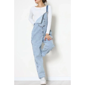 Oversize Kot Salopet Mavi - 31872.2088.