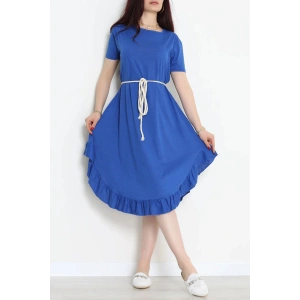 Oversize Süprem Kumaş Elbise Saks - 71016.1748.