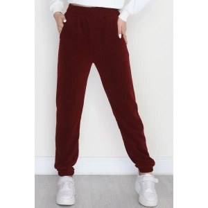 Paça Lastikli Polar Eşofman Altı Bordo - 51001.053.