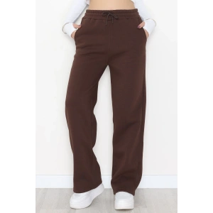 Palazzo 3 İplik Eşofman Altı Kahve - 6000.1247.