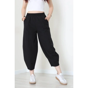 Paraşüt Kumaş Çımalı Şalvar Pantolon Siyah - 71180.1837.