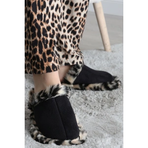 Peluş Ev Terliği Siyahleopar - 31626.264.