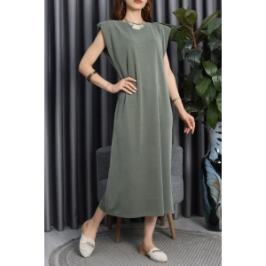 Pike Modal Vatkalı Elbise Haki - 90066.1758.