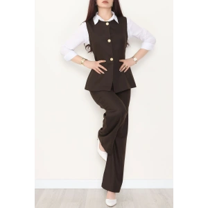 Poliviskon Yelekli Takım Kahve - 9248.424.