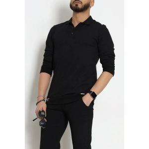Polo Yaka Erkek Sweat Siyah - 25970.2125.