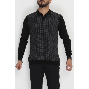 Polo Yaka Erkek Triko Siyah - 2570.2052.