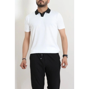 Polo Yaka  Triko Tişört Beyaz - 71597.2167.
