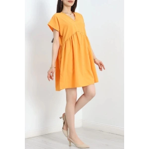 Poplin Kumaş Elbise Turuncu - 40978.701.