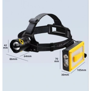 Pro F-3003 Alüminyum Pm10-tg Led Type-c Powerbank Ve Solar Şarjlı Kamp Kafa Feneri