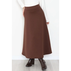 Puf Scuba Kumaş Uzun Etek Kahve - 51104.1355.