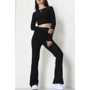 Raporlu Ribana Likralı Takım Siyah - 55000.1567.