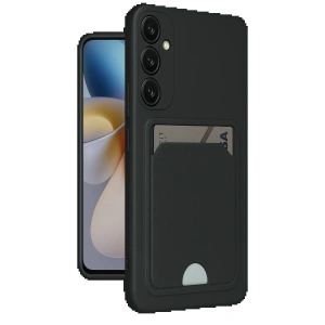 Samsung Galaxy A56 Kılıf Kelvin Kartvizitli Silikon - Siyah