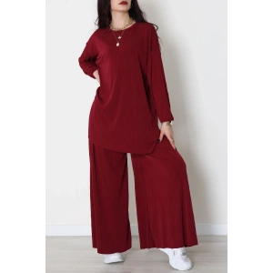 Sandy Crash Kumaş İkili Takım Bordo - 42667.1949.