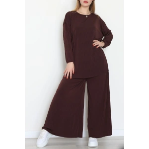 Sandy Crash Kumaş İkili Takım Kahve - 42667.1949.