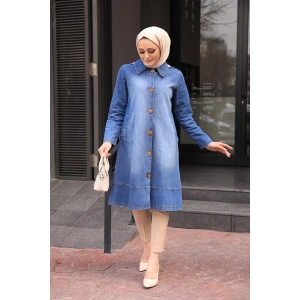 Şapkalı Kap Açık Mavi