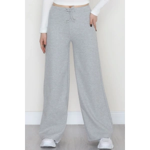 Şardonlu Selanik Kumaş Pantolon Gri - 51066.1837.