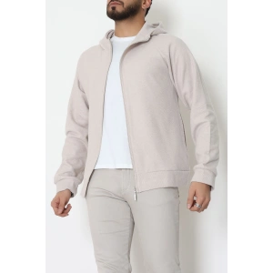 Selanik Kumaş Kapşonlu Erkek Sweat Taş - 42799.1567.