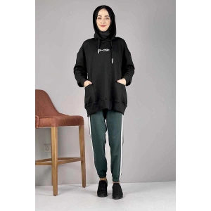 Şerit Detaylı Eşofman Altı Yeşil Beyaz