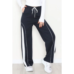 Şeritli 2 İplik Eşofman Altı Lacivert - 52102.1005.