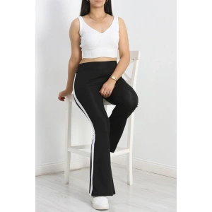 Şeritli Battal Dalgıç İspanyol Tayt Siyahbeyaz - 50070.1098.