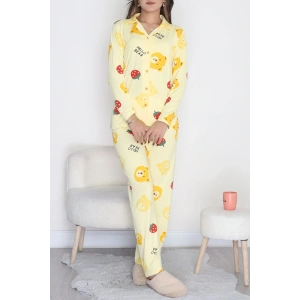 Soft Milan Düğmeli Pijama Takımı Sarıçilek - 7511.1287.