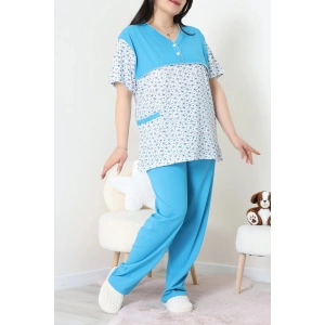 Süprem Büyük Beden Pijama Takımı Mavi - 52286.1902.