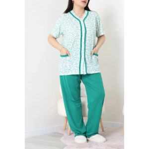 Süprem Büyük Beden Pijama Takımı Yeşil - 52285.1902.