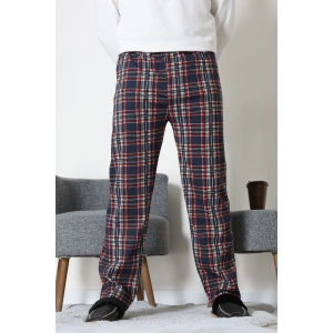 Süprem Ekoseli Erkek Pijama Altı Lacikırmızı - 70889.1838.