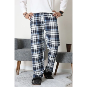 Süprem Ekoseli Erkek Pijama Altı Mavibeyaz - 70889.1838.