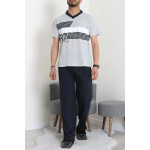 Süprem Erkek Pijama Takımı Gribeyaz - 42479.1838.