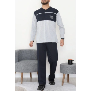 Süprem Erkek Pijama Takımı Lacivertgri - 42004.1838.