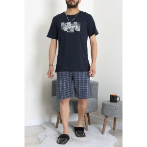 Süprem Erkek Şortlu Pijama Takımı Koyulacivert - 70945.1961.