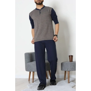 Süprem Jakarlı Erkek Pijama Takımı Vizon - 70888.1838.