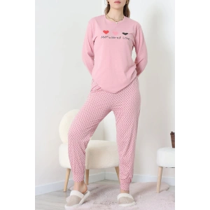 Süprem Kumaş Mevsimlik Pijama Takımı Bordo Pembe - 31897.1961.