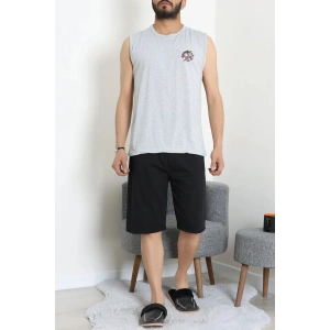 Süprem Şortlu Erkek Pijama Takımı Gri - 42983.1048.