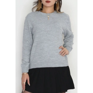 Taş Detaylı Triko Açıkgri - 2399.1765.