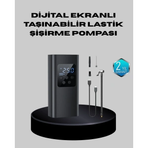 Taşınabilir 80W Kablosuz Lastik Şişirme Pompası Dijital Ekranlı