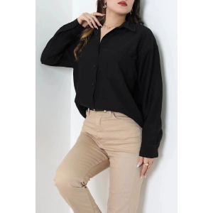 Tek Cep Salaş Gömlek Siyah - 7932.1437.