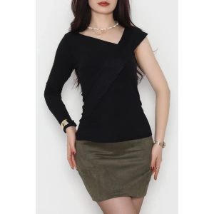 Tek Omuz Bluz Siyah - 1006.2119.