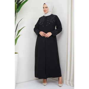 Tesettür Abiye Elbise Siyah