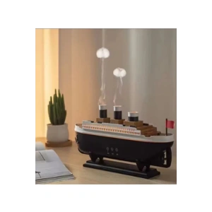 Titanic Gemi Hava Nemlendirici Işıklı Fonksiyonlu Buhar Makinesi Kumandalı