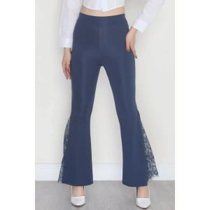 Tüllü İspanyol Paça Tayt İndigo - 50886.1905.