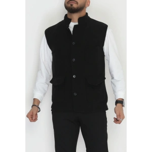Tüylenmeyen Erkek Polar Yelek Siyah - 42598.1937.